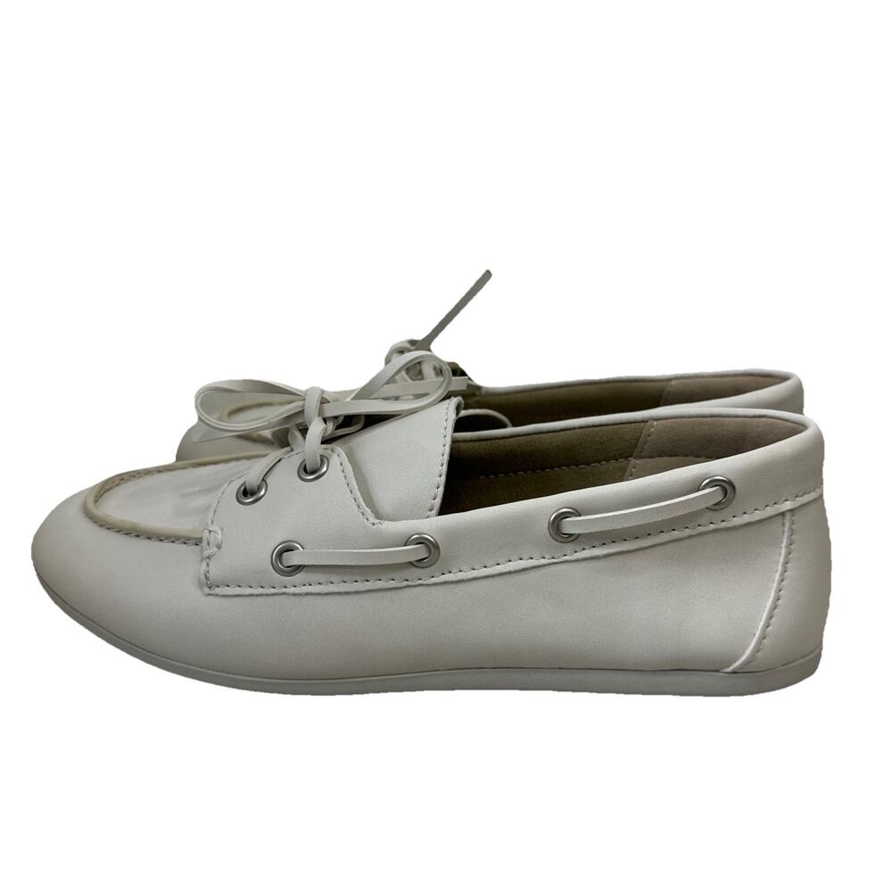 Tommy Bahama Preppy Nautical Comfort Seafairer Docksider Boat Shoe SZ8 Ivory NWT